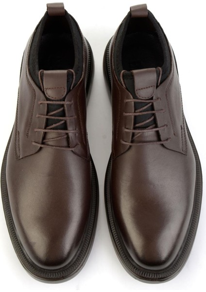 Kahve Hakiki Deri Erkek Klasik Ayakkabı E01054202503 fırsatları