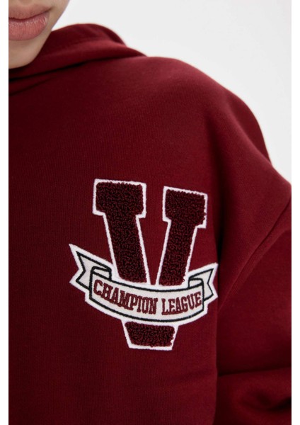 Erkek Çocuk Oversize Geniş Kalıp Kapüşonlu Okul Sweatshirt C9285A824AU