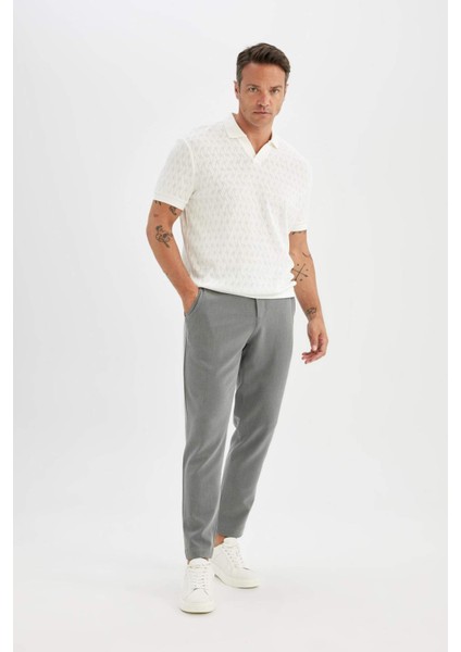 Tailored Fit Normal Kesim Düz Paça Her Yöne Esneyen Yazlık Kumaş Pantolon C7508AX24AU