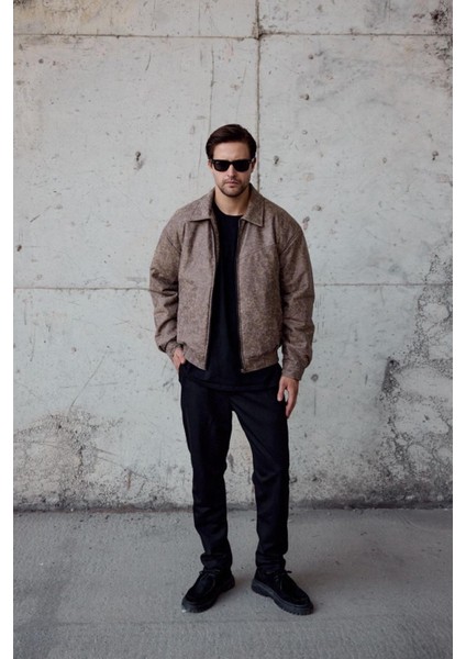 Tica Beli Lastikli Damarlı Oversize Erkek Deri Görünümlü Mont Ceket fırsatları