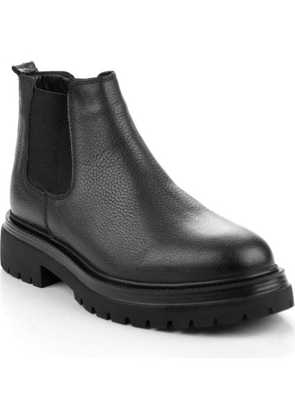 Siyah Hakiki Deri Erkek Bot & Bootie E02811424240 fiyatları