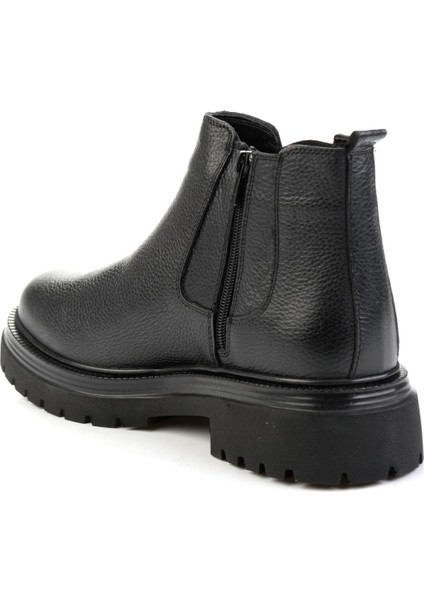 Siyah Hakiki Deri Erkek Bot & Bootie E02811424240 modelleri