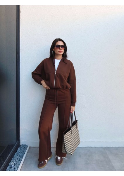 Çimalı Fermuar Detay Şardonlu Eşofman Takım fiyatları