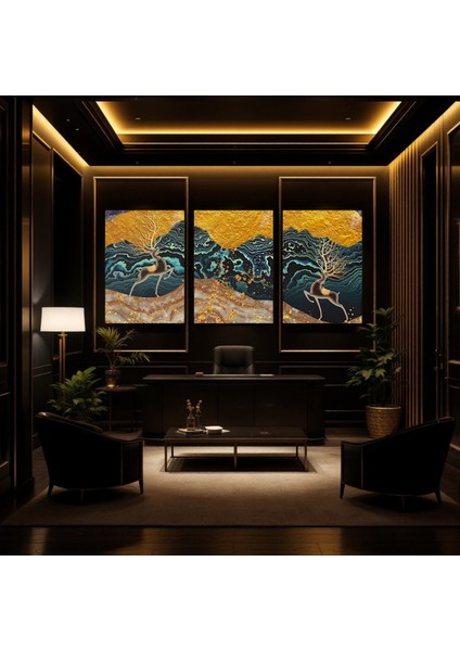 :temperli Cam Üçlü Set Tablo, Tablo, Üçlü Tablo, Uv Baskı, Cam Tablo, 3’lü Set, CUT018