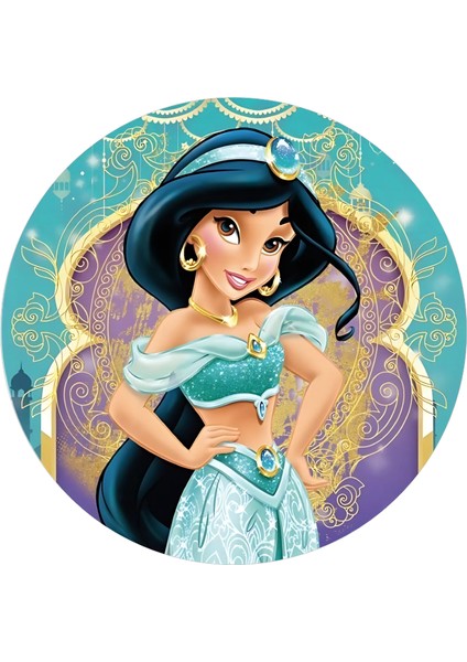 Yenilebilir Yuvarlak Pasta Resim Baskısı 20 cm Şekerli Kağıt Moana Temalı 31