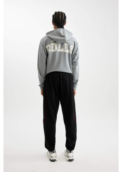 Fit NBA Chicago Bulls Jogger Eşofman Altı Standart Fit Cepli Düz Paça C9274AX24AU