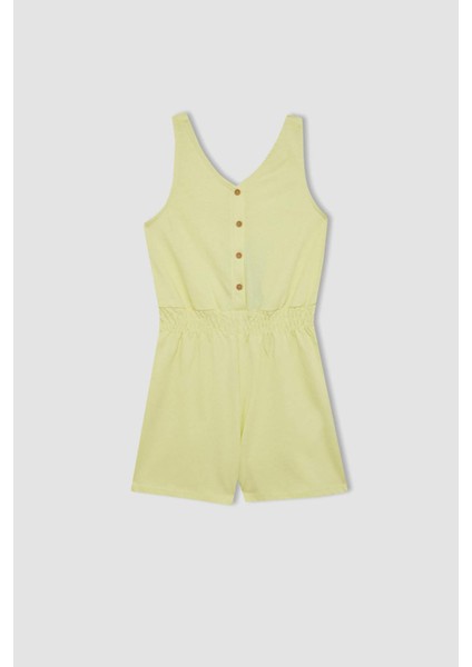 Kız Çocuk Askılı Kısa Tulum C5429A824SM