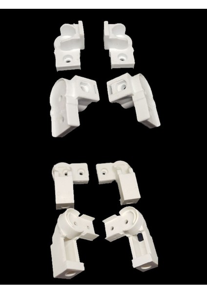 Ayrıntıshop Duşakabin Seti 1 Sabit 2 Hareketli Duşakabinler 4 Adet Kısa + 4 Adet Uzun