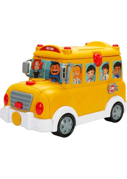 2in1 Sesli ve Işıklı Okul Otobüsü Dükkanı Oyun Seti 34 Parça modelleri