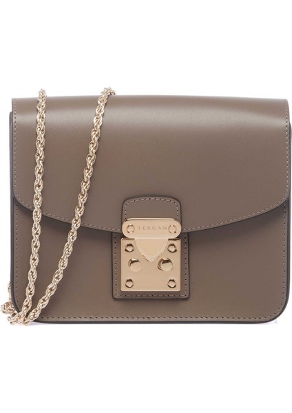 Bej Hakiki Deri Kadın Çapraz Askılı Çanta - S25K1BC78972-V62