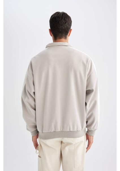 Regular Fit İnce Mont Ceket Dik Yaka Fermuarlı Cepli Mevsimlik Hafif C6214AX24AU