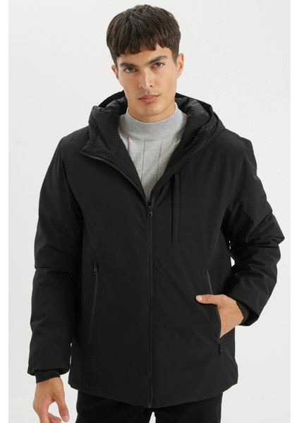 Su İtici Regular Fit Kapüşonlu Fermuarlı Mont A2620AX24WN