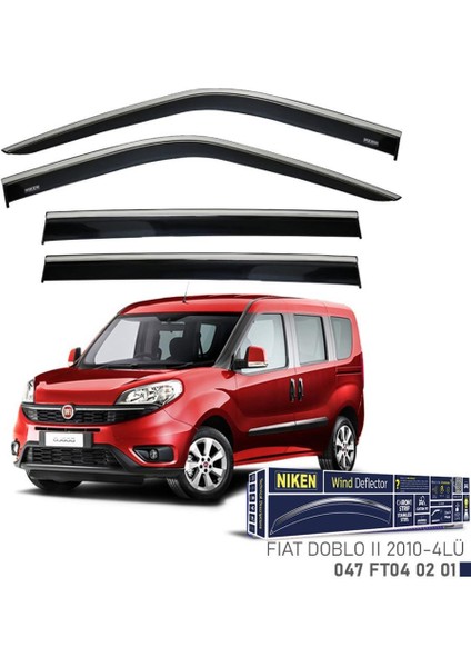 Fiat Doblo 2 Niken Kromlu Cam Rüzgarlığı 4lü Set 2010 2020 fiyatları