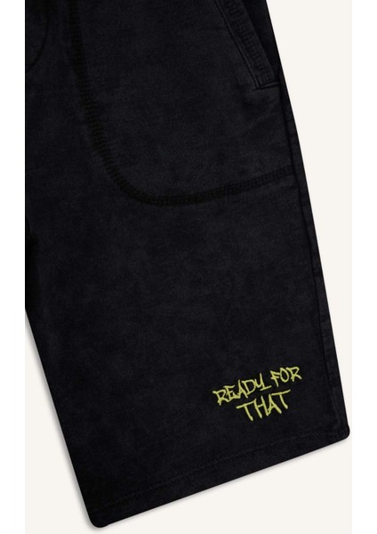 Erkek Çocuk Beli Lastikli Baskılı Şort C6286A824HS