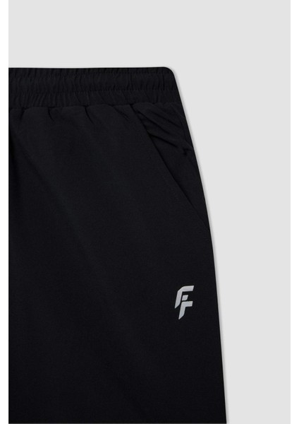 Fit Slim Fit Dar Kesim Fermuarlı Telefon Cepli Sporcu Taytlı Şort Z2147AZ24AU