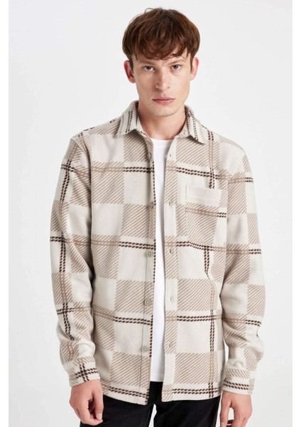 Regular Fit Kareli Polar Uzun Kollu Gömlek V2767AZ24WN