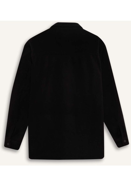 Relax Fit Polar Uzun Kollu Siyah Gömlek A4782AX24WN