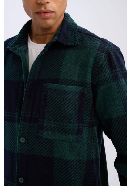 Regular Fit Kareli Polar Uzun Kollu Gömlek V2767AZ24WN