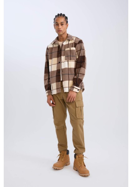 Regular Fit Kareli Polar Uzun Kollu Gömlek V2767AZ24WN