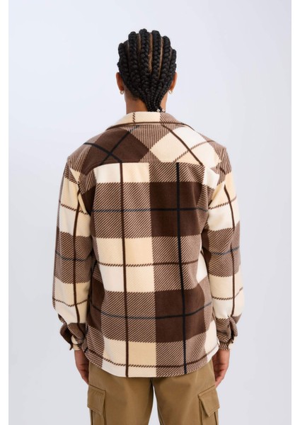 Regular Fit Kareli Polar Uzun Kollu Gömlek V2767AZ24WN