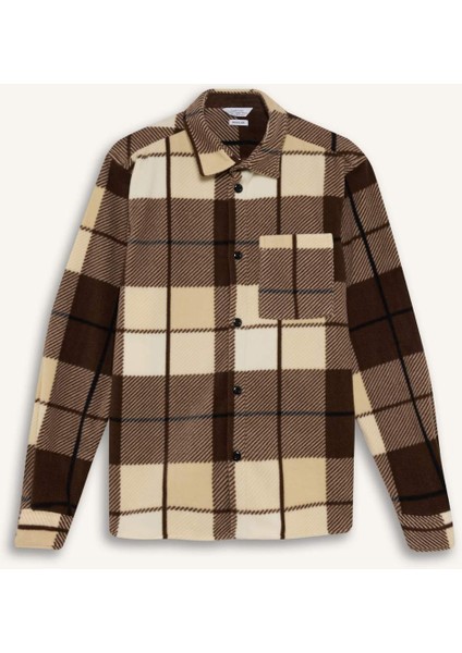 Regular Fit Kareli Polar Uzun Kollu Gömlek V2767AZ24WN