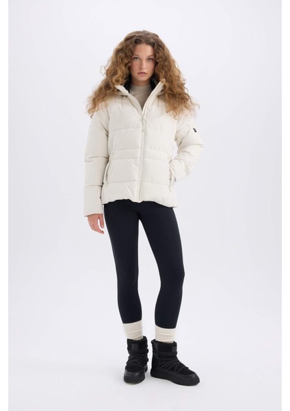 Fit Yüksek Bel İçi Yumuşak Tüylü Beli Saran Basic Düz Sporcu Tayt W8206AZ24AU