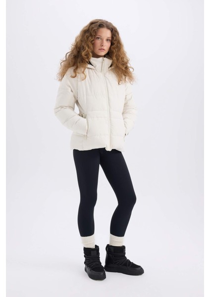 Fit Yüksek Bel İçi Yumuşak Tüylü Beli Saran Basic Düz Sporcu Tayt W8206AZ24AU