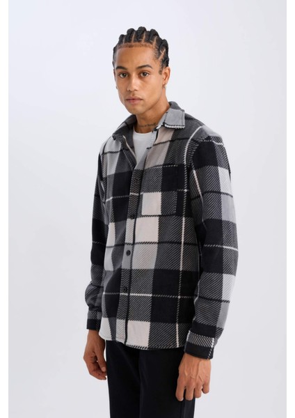 Regular Fit Kareli Polar Uzun Kollu Gömlek V2767AZ24WN