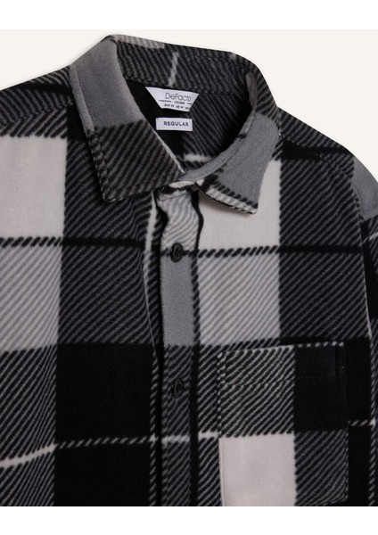 Regular Fit Kareli Polar Uzun Kollu Gömlek V2767AZ24WN