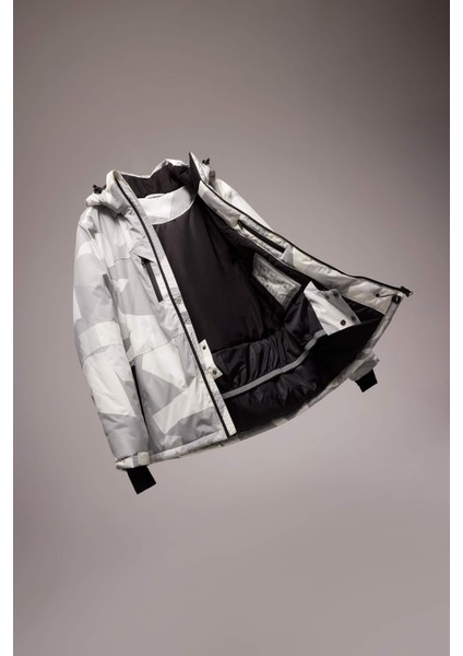 DeFactoFit Kayak Montu Su İtici Rüzgar Geçirmez Kapüşonlu Fermuarlı Ultra Korumalı A7116AX24WN