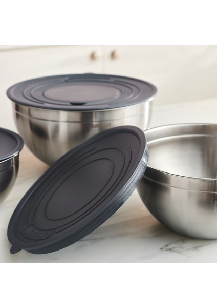 Kaia 9 Parça Rende Kapaklı Karıştırma ve Saklama Seti Çelik