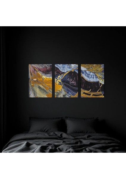 :temperli Cam Üçlü Set Tablo, Tablo, Üçlü Tablo, Uv Baskı, Cam Tablo, 3’lü Set, CUT017 modelleri