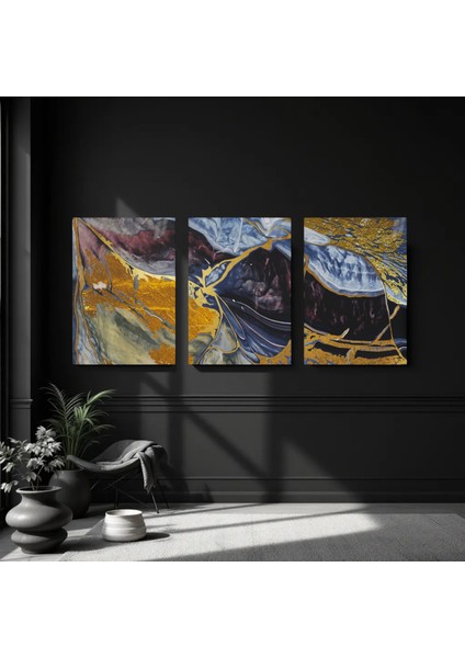 :temperli Cam Üçlü Set Tablo, Tablo, Üçlü Tablo, Uv Baskı, Cam Tablo, 3’lü Set, CUT017