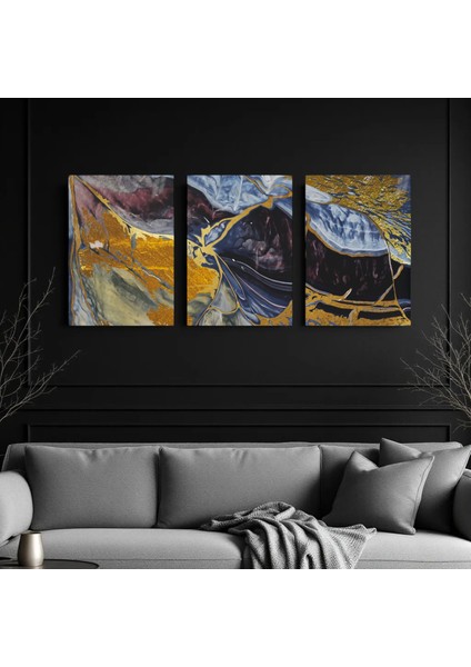 :temperli Cam Üçlü Set Tablo, Tablo, Üçlü Tablo, Uv Baskı, Cam Tablo, 3’lü Set, CUT017