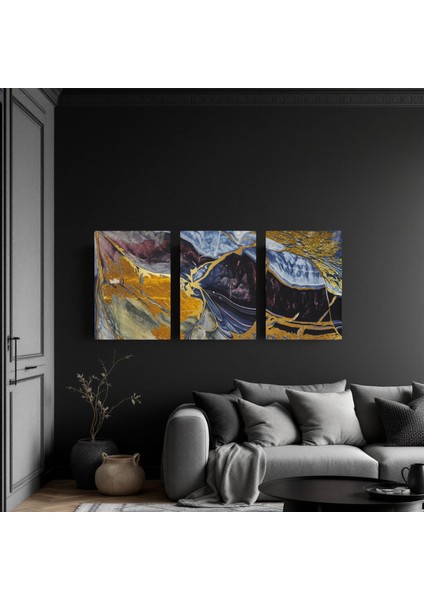:temperli Cam Üçlü Set Tablo, Tablo, Üçlü Tablo, Uv Baskı, Cam Tablo, 3’lü Set, CUT017