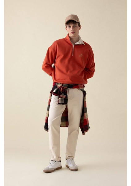 Slim Tapered Fit Dar Kalıp Normal Bel Daralan Paça Jean Pantolon C9743AX24SP