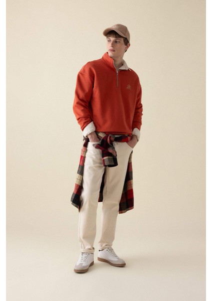 Slim Tapered Fit Dar Kalıp Normal Bel Daralan Paça Jean Pantolon C9743AX24SP