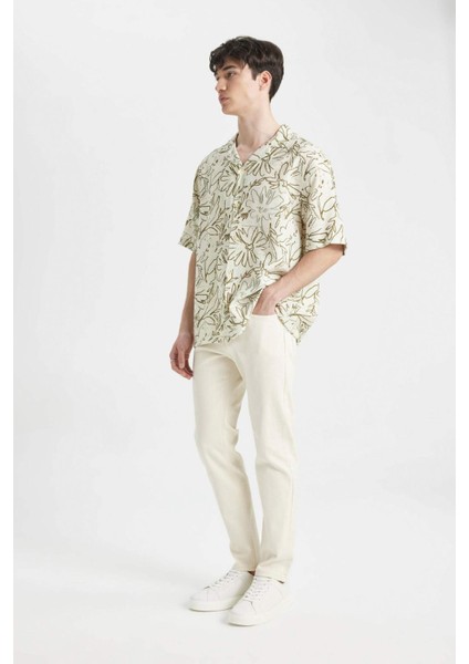 Slim Tapered Fit Dar Kalıp Normal Bel Daralan Paça Jean Pantolon C9743AX24SP