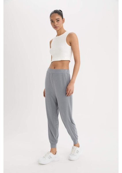 Fit Oversize Geniş Kalıp Pantolon Jogger Paça Standart Boy Modal Kumaş C0492AX24SM