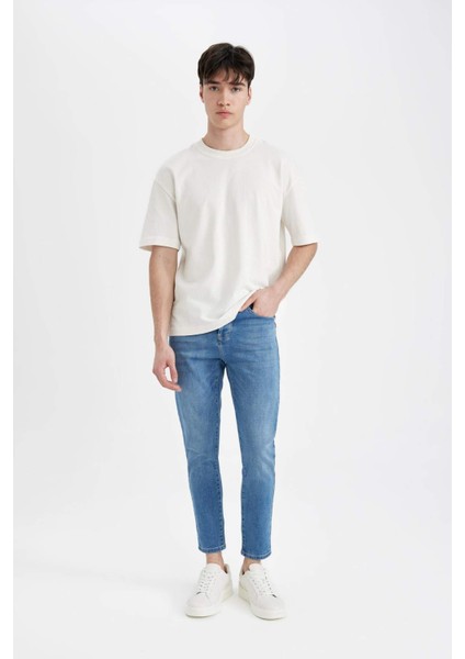 Skinny Crop Fit Dar Rahat Kalıp Normal Bel Ekstra Dar Paça Jean Pantolon C9744AX24SP