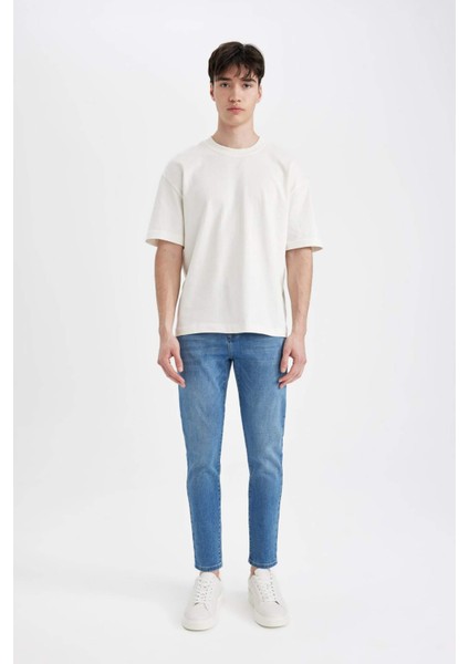 Skinny Crop Fit Dar Rahat Kalıp Normal Bel Ekstra Dar Paça Jean Pantolon C9744AX24SP