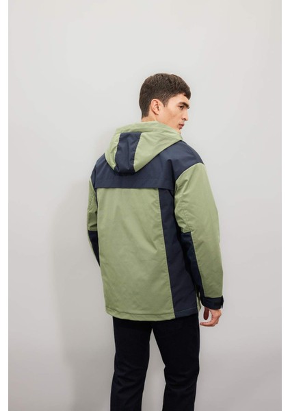 Regular Fit Kapüşonlu Fermaurlı Cepli Mont C7435AX24AU