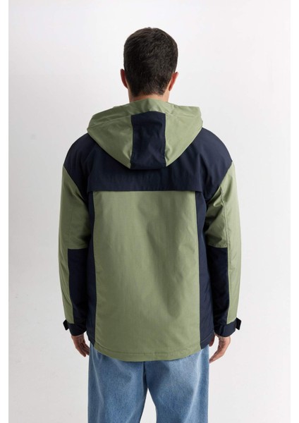 Regular Fit Kapüşonlu Fermaurlı Cepli Mont C7435AX24AU
