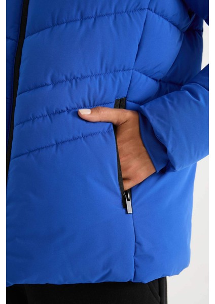 Fit Su İtici Regular Fit Kapüşonlu Fermuarlı Cepli Mont C8141AX24WN