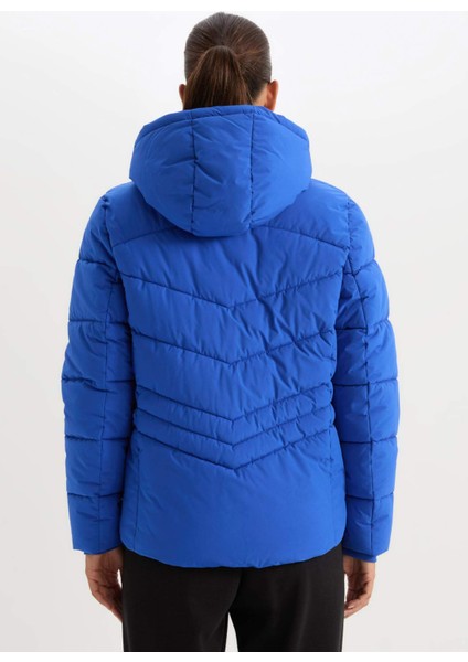 Fit Su İtici Regular Fit Kapüşonlu Fermuarlı Cepli Mont C8141AX24WN