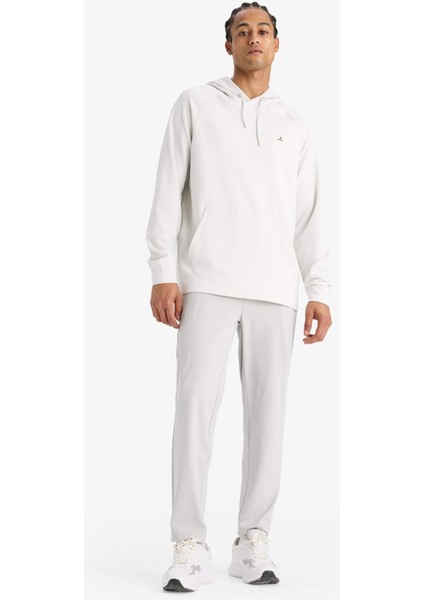 Standart Fit Kapüşonlu Basic Düz Sporcu Sweatshirt C9171AX24AU