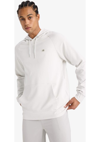 Standart Fit Kapüşonlu Basic Düz Sporcu Sweatshirt C9171AX24AU