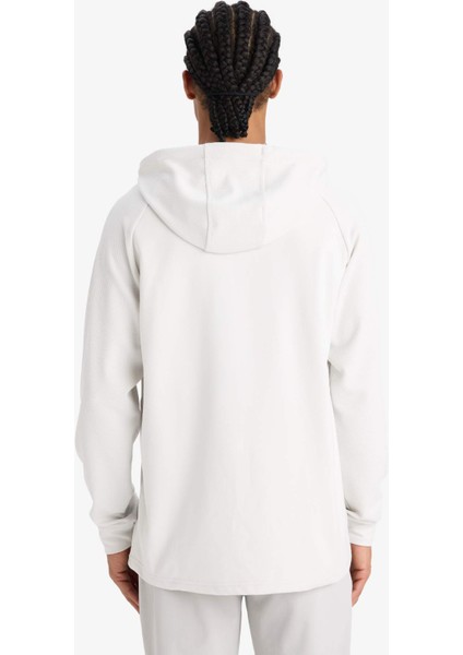 Standart Fit Kapüşonlu Basic Düz Sporcu Sweatshirt C9171AX24AU