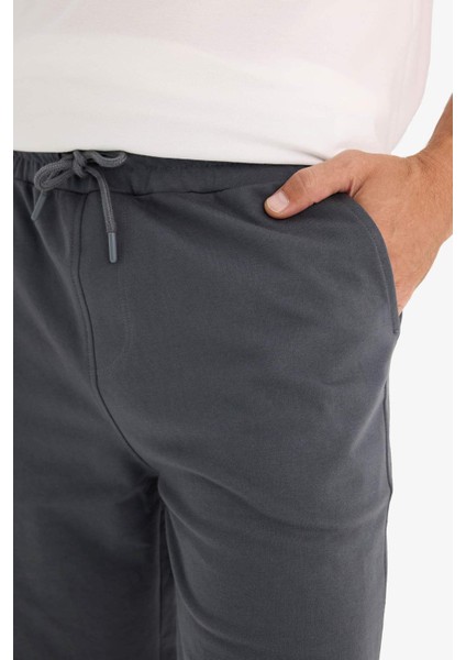 Slim Fit Dar Kesim Cepli Basic Düz Bermuda Şort W1105AZ24SM