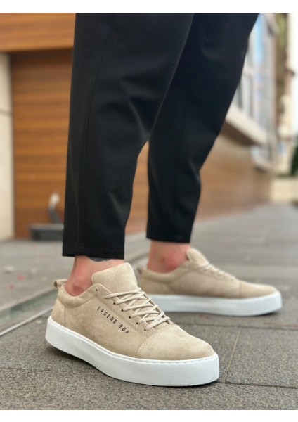 ET0104 Bağcıklı Krem Süet Beyaz Taban Spor Klasik Erkek Ayakkabı fiyatları